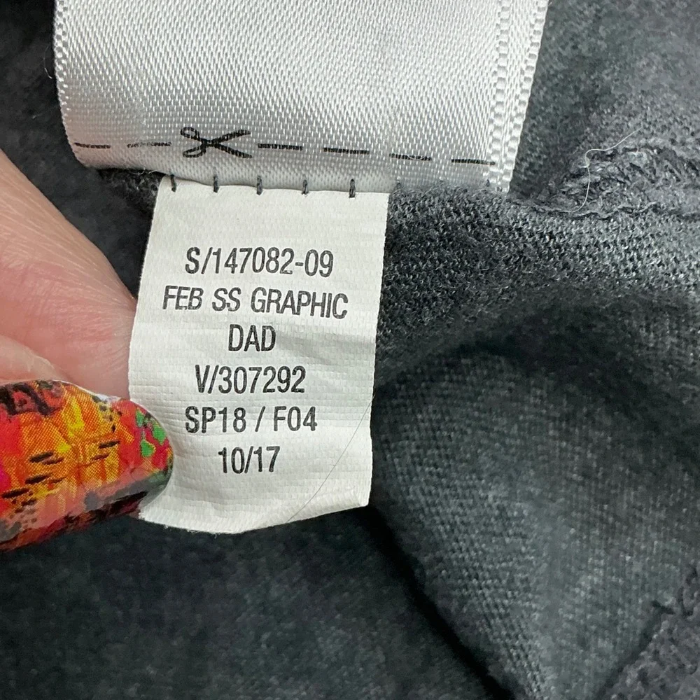 Old Navy Gray I Heart Dad T-Shirt Kids 5T Floral Silver Foil Graphic Tee